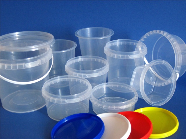 Пластиковая тара для пищевых продуктов: судки круглые, овальные; ведра .