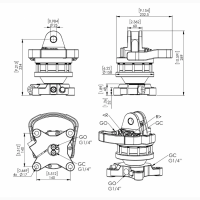 Гідравлічний ротатор фланцевий Finn-Rotor 70305 CR 300-W25F140 (3 тонни)