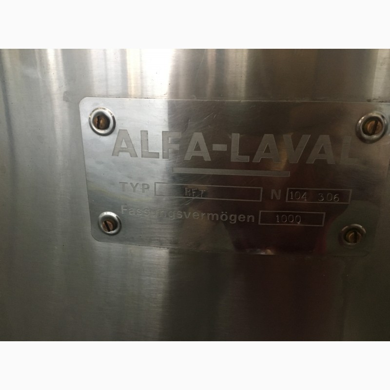 Фото 3. Охладитель молока БУ ALFA LAVAL на 1000, 1200 литров. Холодильник для молока. Танк