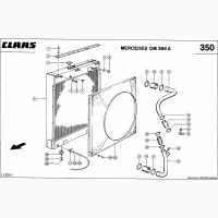 Радиатор водяной комбайна CLAAS MEGA 204