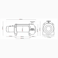 Лебедка гидравлическая на эвакуатор DWHI 15000 HD Dragon Winch