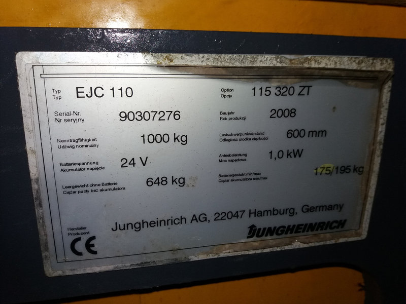 Фото 5. Штабелер электрический поводковый JUNGHEINRICH EJC 110 1, 0т 3.2м