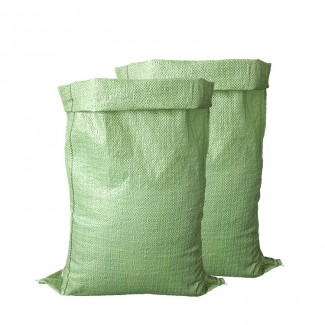 Зелений поліпропіленовий мішок для упаковки піску, цементу та будівельних матеріалів