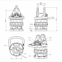 Ротатор фланцевий Finn-Rotor 71101 CR 1100-W35F173 (10 тонн)