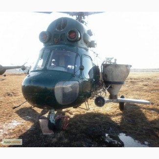 Внесення аміачної селітри вертольотом