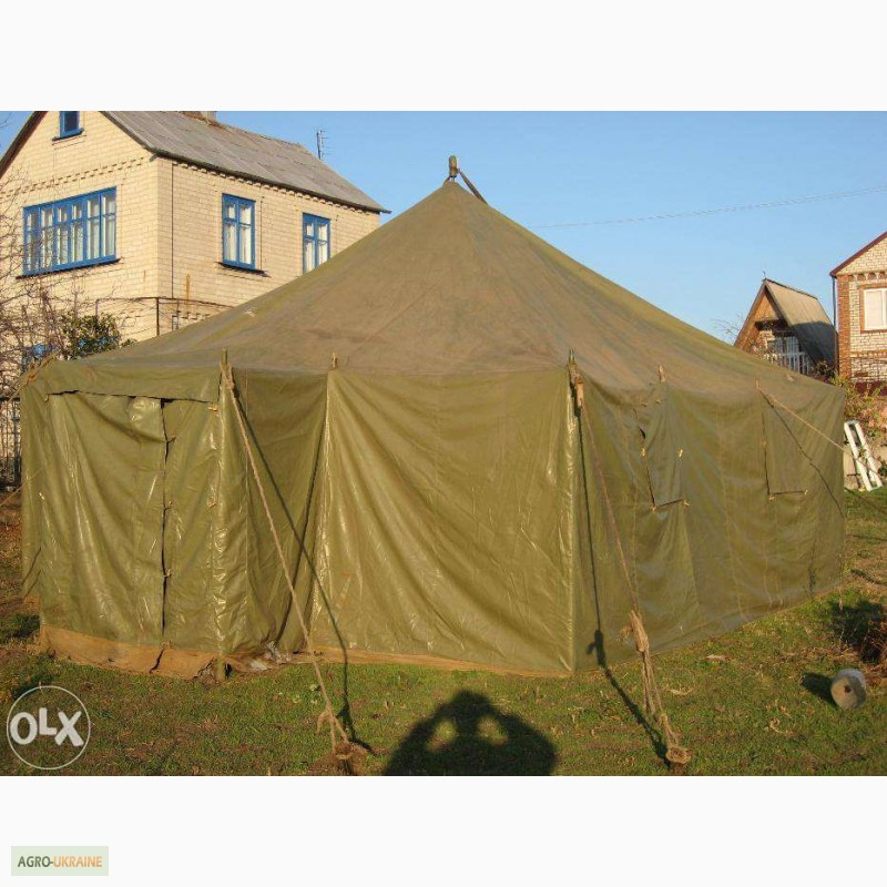 Фото 10. Тенты, навесы брезентовые, палатки армейские любых размеров, пошив