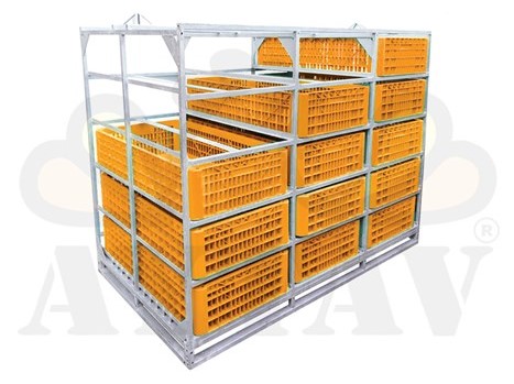 Корзины для перевозки птицы в контейнере (система транспортировки птицы в контейнере) NEW