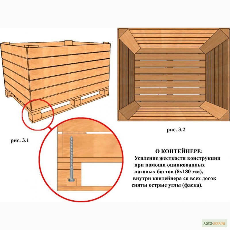 Контейнер овощной деревянный чертеж