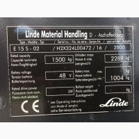 Погрузчик Linde E15S-02, электро, 5.4м.подъем