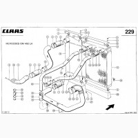 Радиатор водяной для комбайна Claas Jaguar 840