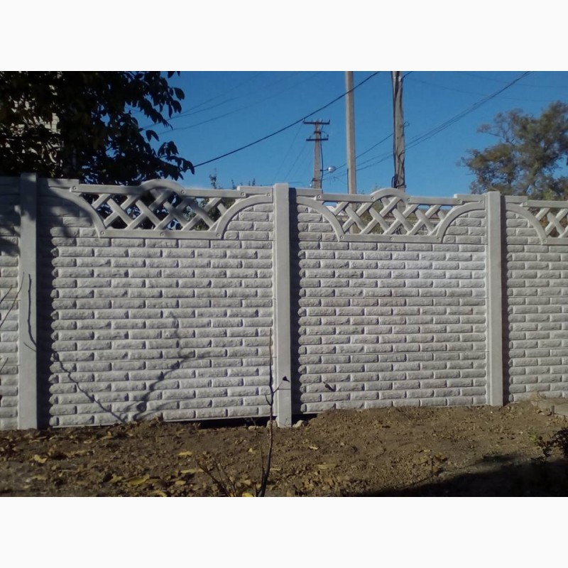 Фото 17. Забор бетонный(еврозабор) наборной до 2, 5 метров в Херсоне и области