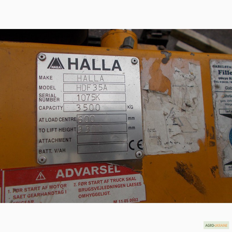 Фото 3. Продам вилочный дизельный погрузчик 3, 5т. Halla HDF35A