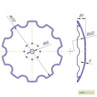 Диск бороны БДГ Явдоха, купити диск борони Явдоха, диск ромашка от производителя