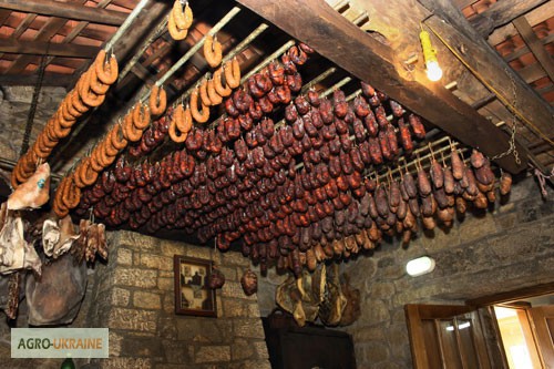 Фото 5. Копченные колбасы, мясо свиннакуринная грудка, куринная, от португальского производителя