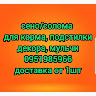 Продажа сена различных видов в тюках мешках