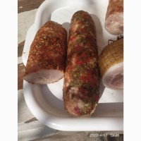 Мясо колбасные изделия, домашнего копчения