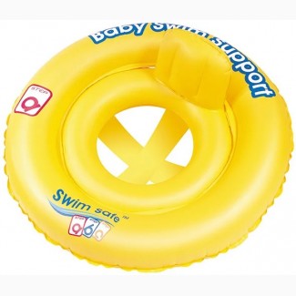 Надувной круглый детский плотик Swim Safe с трусиками