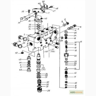 Гидравлический распределитель на погрузчики ДВ 1784, ДВ 1786, ДВ 1788, ДВ 1792