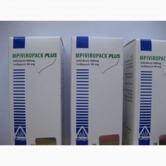 Продам Препараты для лечения гепатита С: MPIVIROPACK PLUS (софосбувир 400 мг, ледип