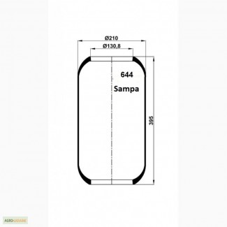 Пневмоподушка (пневмобаллон) 644N Setra, DAF, Man, МВ, Volvо ( Производитель Sa )