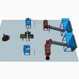 Оборудование минизавода производства почвосмесей и почвогрунтов