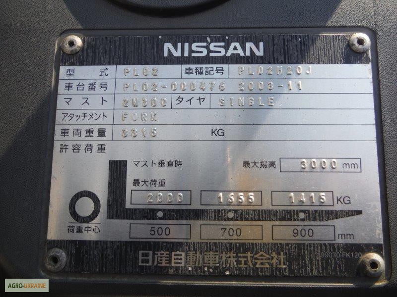 Фото 9. Бензиновый автопогрузчик Nissan PL02M20J на 2 тонны