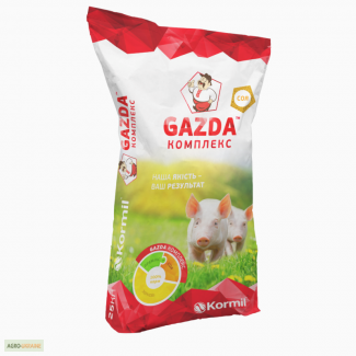 Премикс GAZDA комплекс соя і GAZDA комплекс універсал 4/3/2, 5% для свиней ТМ Kormil