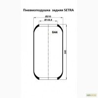 Пневмоподушка (пневмобаллон) задняя автобуса SETRA ( Производитель Sa)