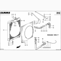 Радиатор водяной комбайна CLAAS DOMINATOR 98