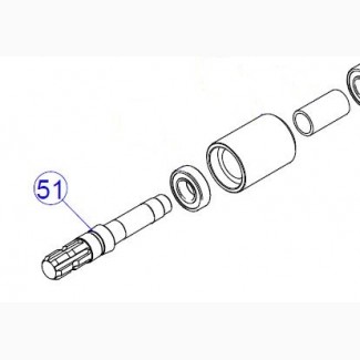 40206121 Вал привода турбины сеялка МатерМак