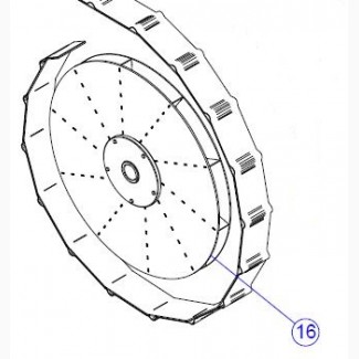 30206015 Крыльчатка турбины сеялки МатерМак