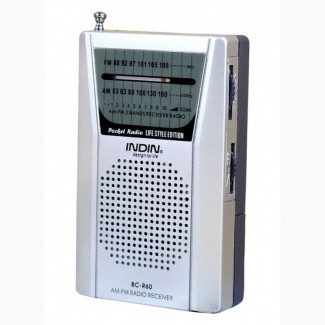Радіоприймач Indin BC-R60 - FMAM, мініатюрне радіо на батарейках