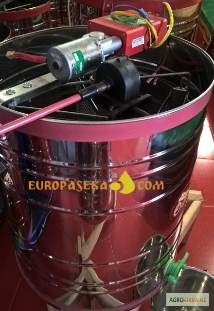 Медогонка Euro4Е НТЦ с поворотом кассет 4-х рамочная нержавеющая с червячным эл.приводом в