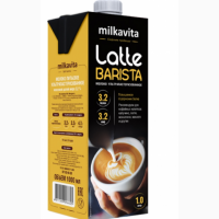 Молоко ультрапастеризованное latte barista м.д.ж. 3, 2% в упаковке tba square для кофе