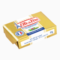 Продам масло вершкове 82% ElleVire, порційна упаковка по 10г, мікропачка/мікропорція