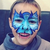 Синій аквагрим для обличчя Diamond FX, Синій грим для обличчя й тіла, підходить для дітей