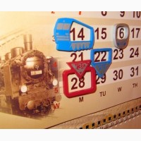 Изготовление фирменных календарей с магнитными курсорами в Киеве