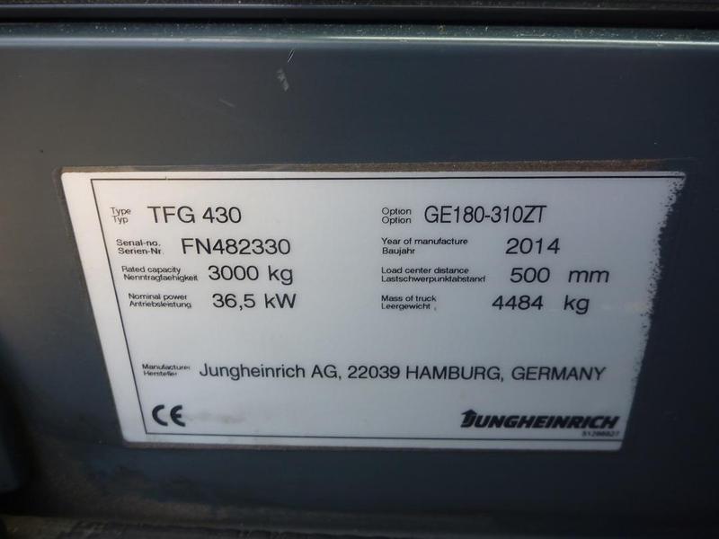 Фото 6. Газовый погрузчик бу, кара Jungheinrich TFG430, 3т., 2014 года, 793 м/ч