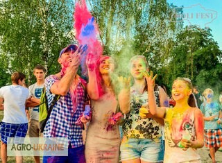 Фото 2. Фарба Холі (Гулал), Салатова, суха порошкова фарба для фествиалів, флешмобів