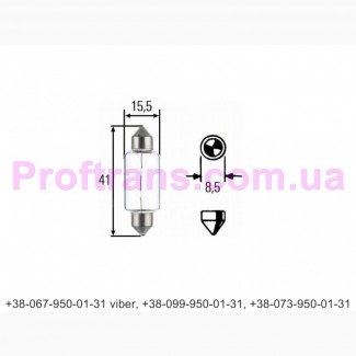 42545885 Автолампа, 12v 15w (лампочка пальчиковая 41мм*15, 5)