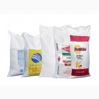 Поліпропіленовий мішок білого кольору для пакування рису, борошна, зерна, кукурудзи