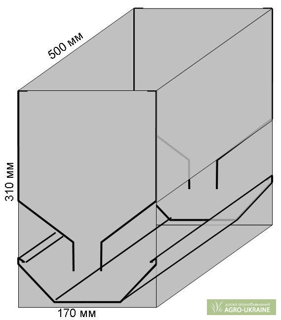 Бункерная кормушка для бройлеров чертеж