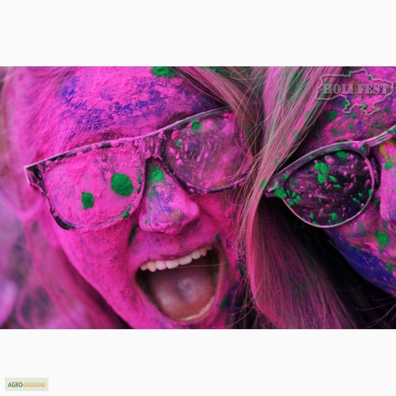 Фото 2. Фарба Холі (Гулал), Фіолетова, суха порошкова фарба для фествиалів, флешмобів