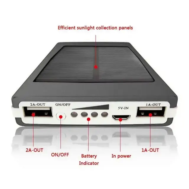 Фото 2. УМБ солнечное зарядное устройство Power Bank 8000 mAh sc-5 батарея, аккумулятор