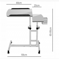 Столик стол подставка для ноутбука на колесиках Белый