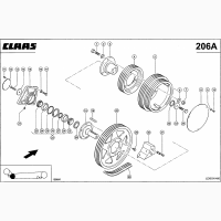 Кільце металеве Claas 215574, 2155740, 215574.0, 000215574, 0002155740 оригинал