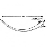 Игла пресс-подборщика John Deere - металлическая, 690мм