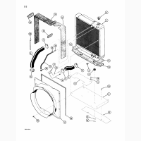 Радиатор водяной для трактора CASE 7140
