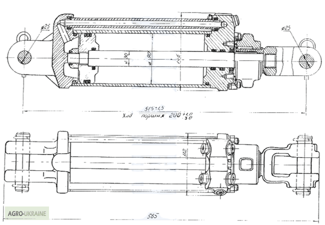 Цс 75 гидроцилиндр чертеж