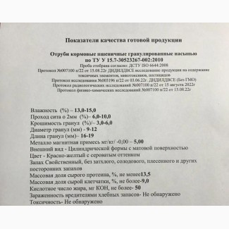 Продам отруби пшеничные, гранулированные, и не гранулированные